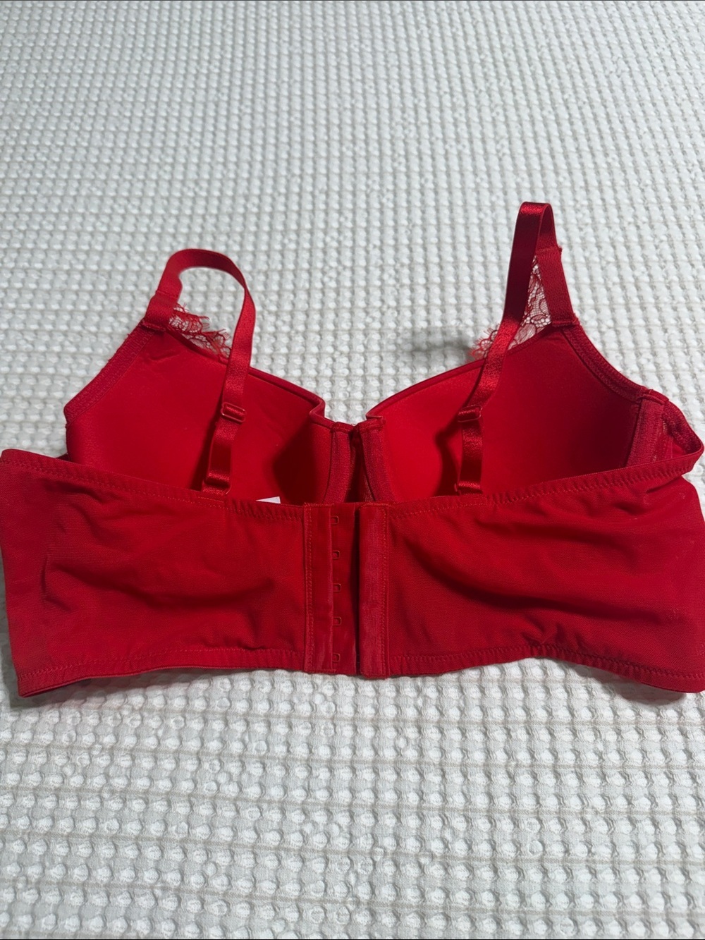 Auden Red Lace Longline Push-Up Bra with Molded Cups - Picture 5 of 6